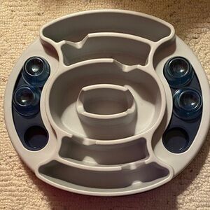 Interactive Pet Puzzle Toy - Gray and Blue